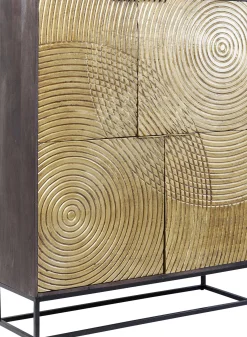 Outlet KARE Design Komoda Circulo 120x150 cm czarno-złota - KARE