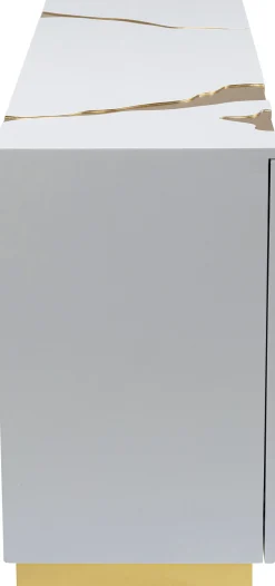 Fashion KARE Design Komoda Cracked 165x80 cm biało-złota - KARE