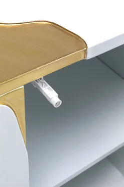 Fashion KARE Design Komoda Cracked 165x80 cm biało-złota - KARE