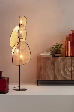 Outlet KARE Design Komoda drewniana czterodrzwiowa boho podstawa czarna 177x75 cm - KARE