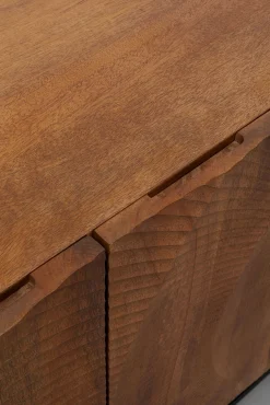 Outlet KARE Design Komoda drewniana czterodrzwiowa boho podstawa czarna 177x75 cm - KARE