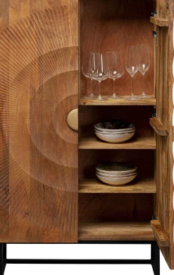 New KARE Design Komoda drewniana 2-drzwiowa boho podstawa czarna 76x140 cm - KARE