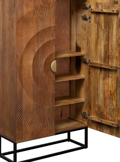 New KARE Design Komoda drewniana 2-drzwiowa boho podstawa czarna 76x140 cm - KARE