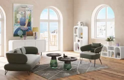 Online KARE Design Komoda 3-drzwiowa biała skandynawska drewno i MDF nogi czarne 160x75 cm - KARE