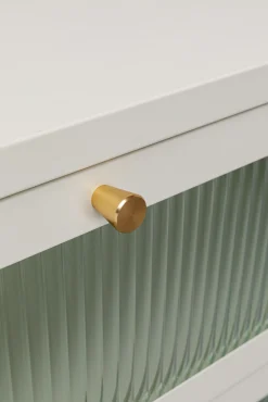 Clearance KARE Design Komoda 3-drzwiowa biała stal i szkło 80x85 cm - KARE