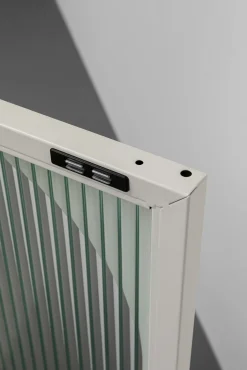 Discount KARE Design Komoda 2-drzwiowa biała stal i szkło 80x90 cm - KARE