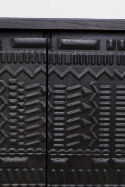 Online KARE Design Komoda 3-drzwiowa boho drewno mango czarne blat naturalny 160x75 cm - KARE