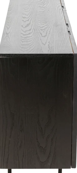 Fashion KARE Design Komoda 3-drzwiowa fornirowana czarna front kolorowy 160x75 cm - KARE