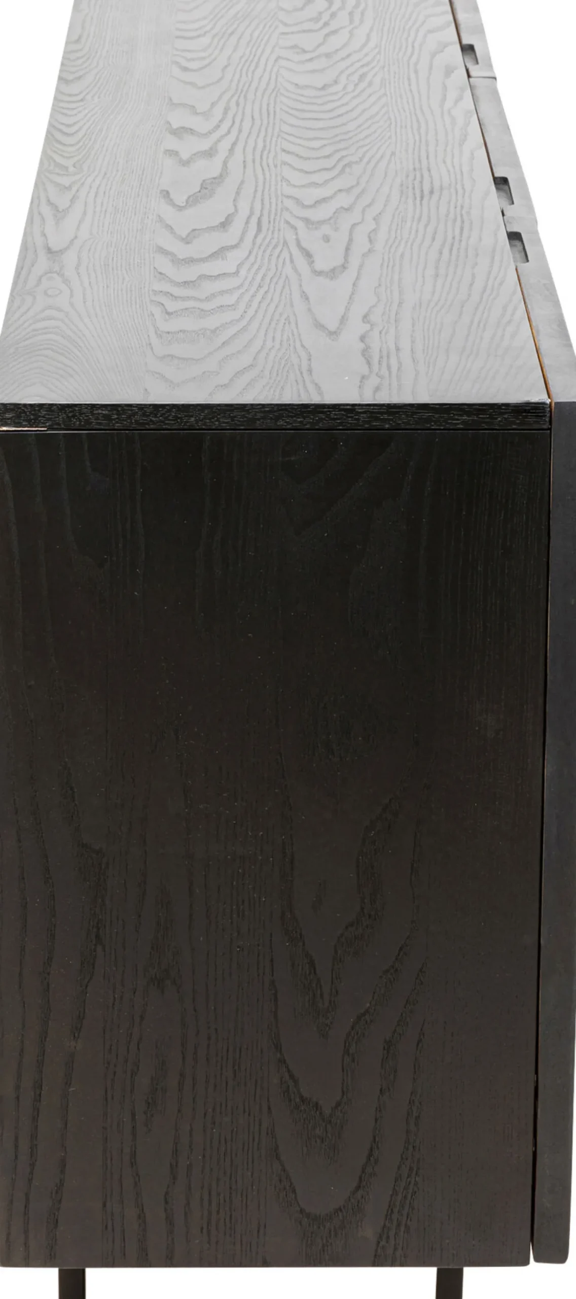 Fashion KARE Design Komoda 3-drzwiowa fornirowana czarna front kolorowy 160x75 cm - KARE