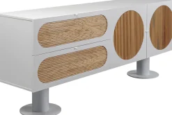 Clearance KARE Design Komoda 2-drzwiowa z 2 szufladami biała front drewno dębowe 183x76 cm - KARE