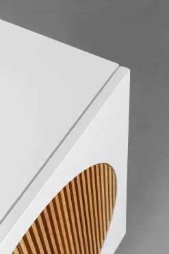 Clearance KARE Design Komoda 2-drzwiowa z 2 szufladami biała front drewno dębowe 183x76 cm - KARE