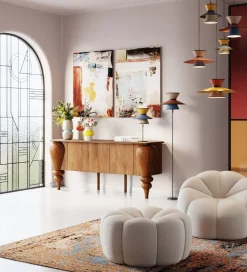 Clearance KARE Design Komoda 3-drzwiowa z litego drewna mango 200x88 cm - KARE