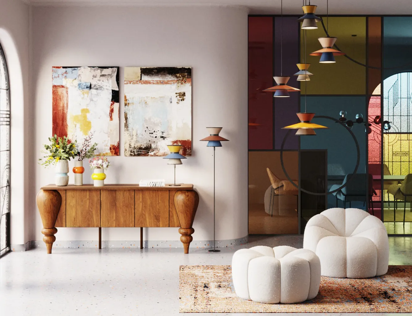 Clearance KARE Design Komoda 3-drzwiowa z litego drewna mango 200x88 cm - KARE