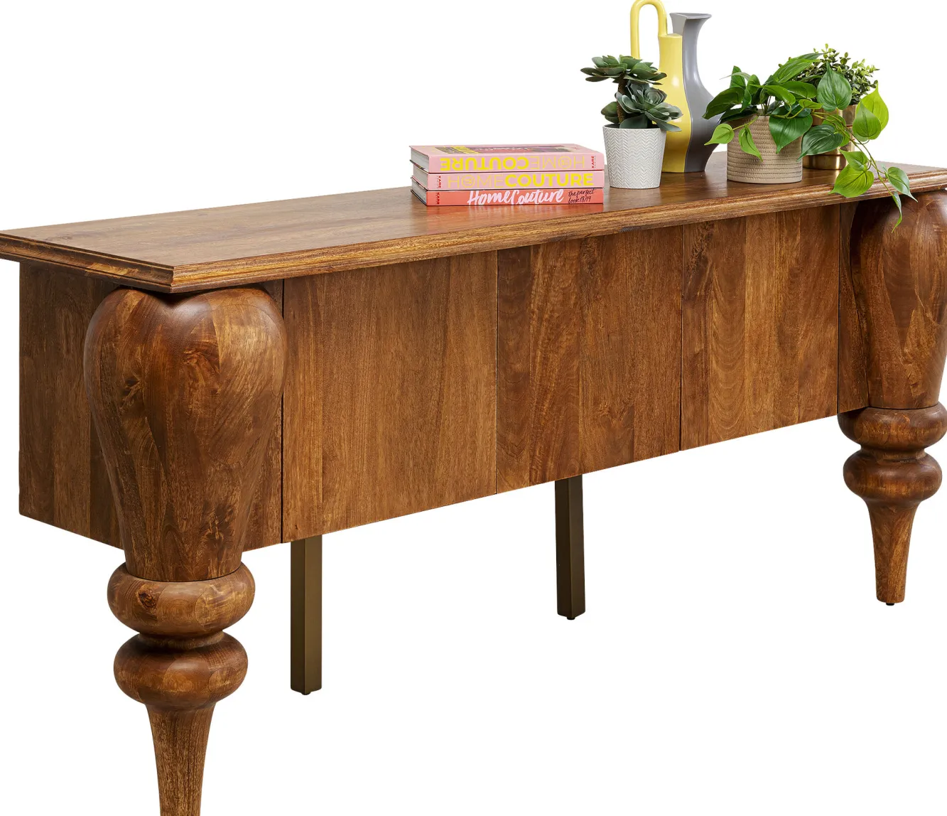 Clearance KARE Design Komoda 3-drzwiowa z litego drewna mango 200x88 cm - KARE