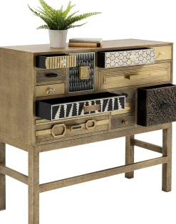 Best KARE Design Komoda ekskluzywna z szufladami antyczne złoto ręczne wykonanie 110x105 cm - KARE