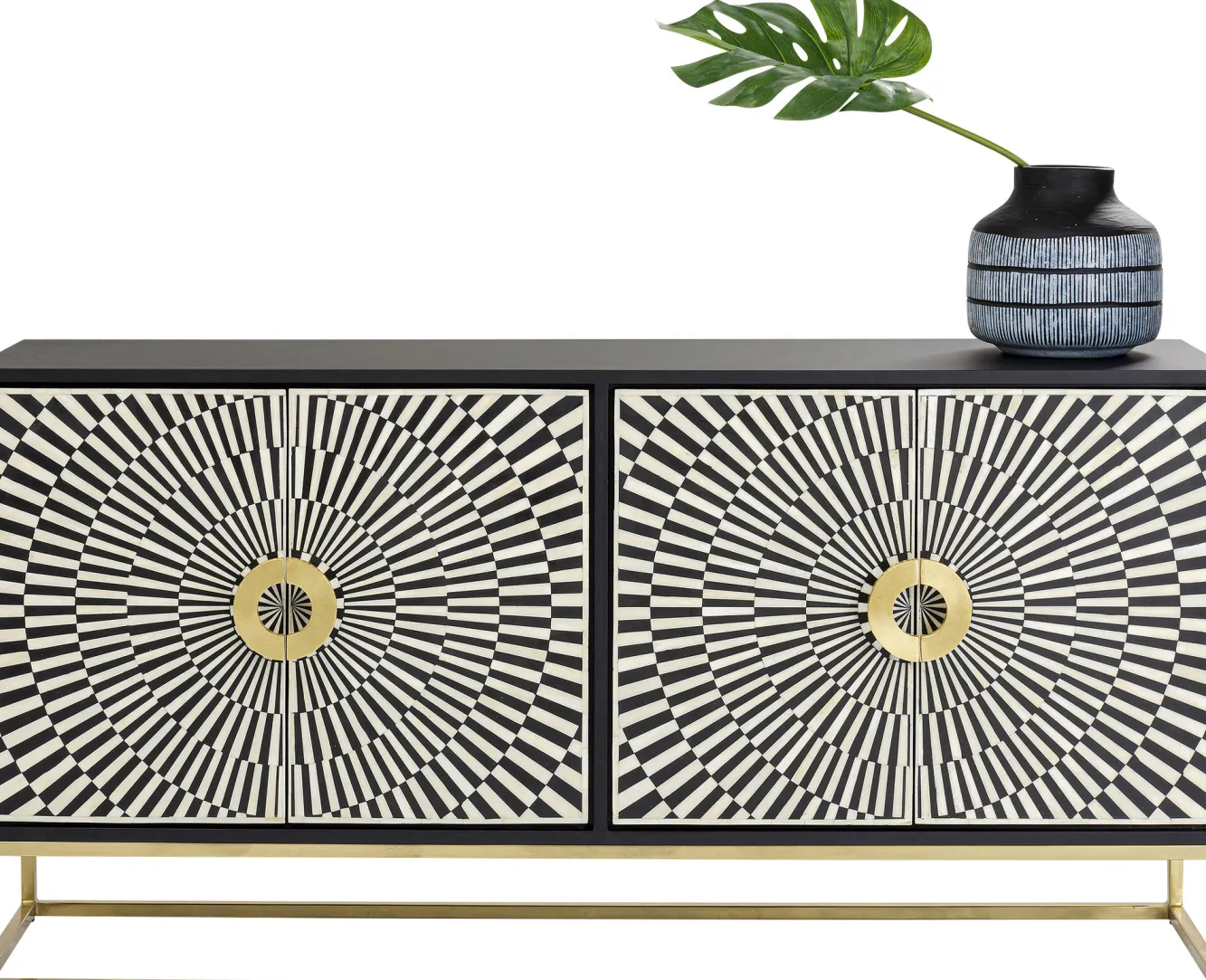 Fashion KARE Design Komoda Electro 160x80 cm czarno-biała - KARE