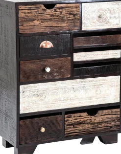 Outlet KARE Design Komoda Finca 70x90 cm ciemnobrązowa - fronty kolorowe - KARE