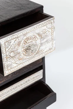 Outlet KARE Design Komoda Finca 70x90 cm ciemnobrązowa - fronty kolorowe - KARE