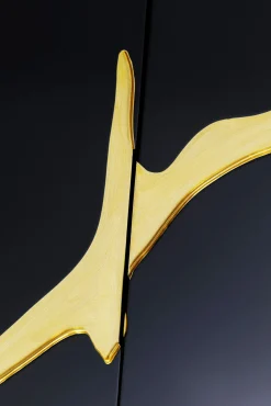 Fashion KARE Design Komoda glamour czterodrzwiowa czarno-złota 165 cm - KARE