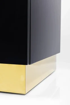 Fashion KARE Design Komoda glamour czterodrzwiowa czarno-złota 165 cm - KARE