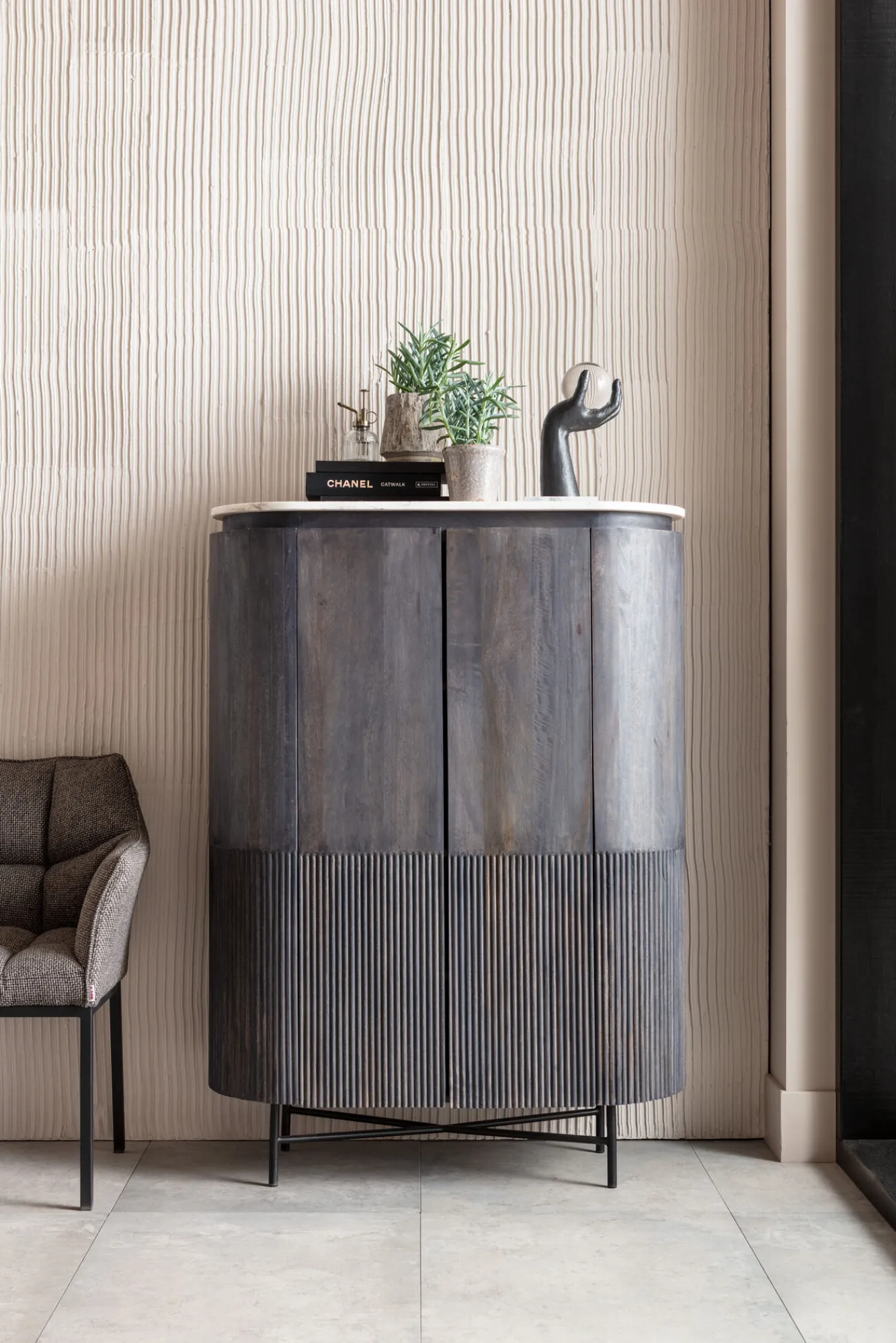 Outlet KARE Design Komoda Glenn 100x138 cm ciemnoszara - KARE