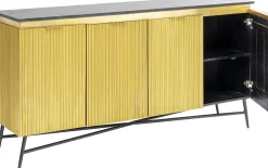 Discount KARE Design Komoda Goldie 160x86 cm drewno mango złota - blat zielony marmur - KARE