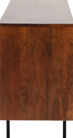 Discount KARE Design Komoda Grooves 164x79 cm brązowa mango - KARE