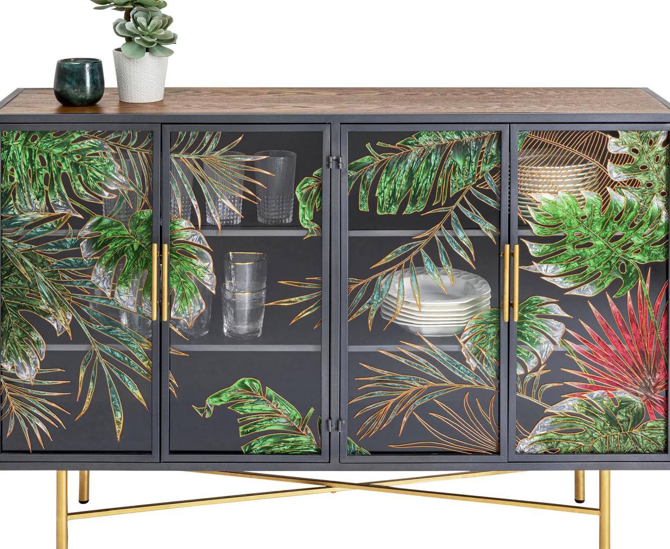 Discount KARE Design Komoda Jungle 135x95 cm kolorowa - KARE