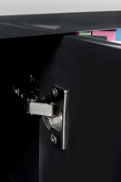 Clearance KARE Design Komoda kolorowa z szufladami i drzwiami MDF 186 cm podstawa czarna stalowa - KARE