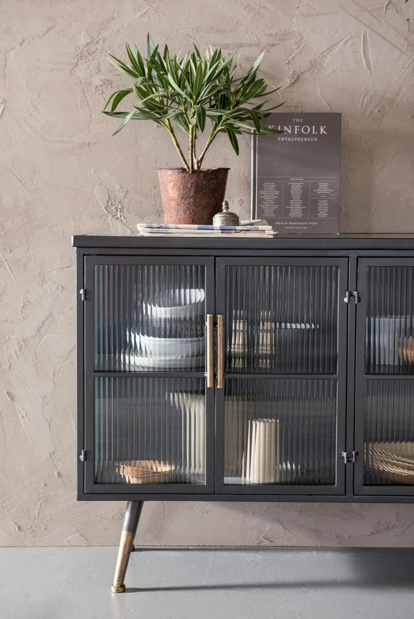 New KARE Design Komoda La Gomera 120x75 cm grafitowa - KARE