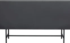 Best KARE Design Komoda loft czarna stalowa front szkło ryflowane 150x90 cm - KARE