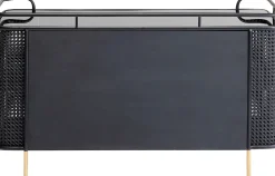 Discount KARE Design Komoda loft ze szklanym blatem czarna 120x70 cm - KARE