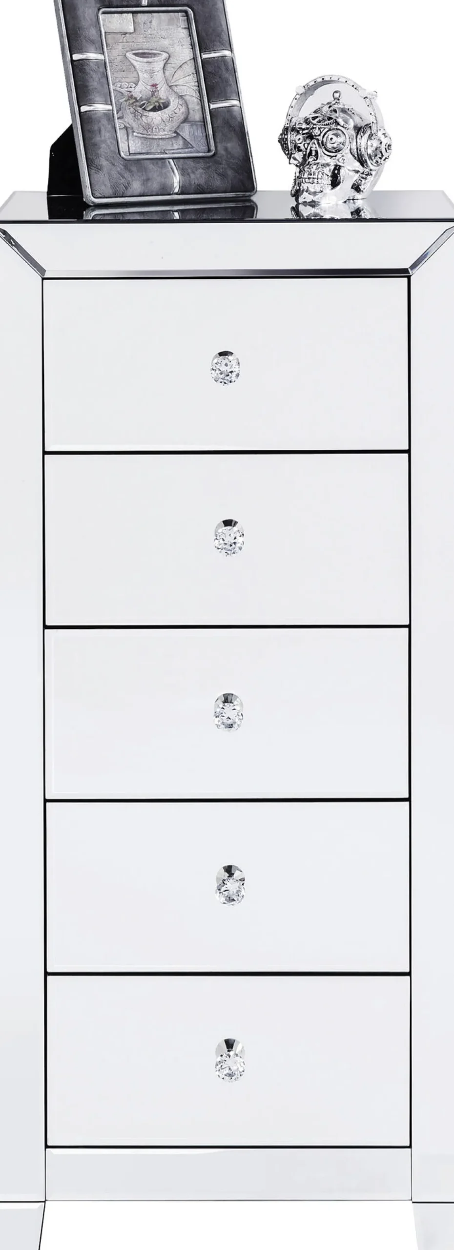 Clearance KARE Design Komoda lustrzana blat lustro srebrna z szufladami 49x41 cm - KARE