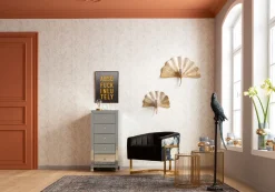 Clearance KARE Design Komoda lustrzana blat lustro srebrna z szufladami 49x41 cm - KARE