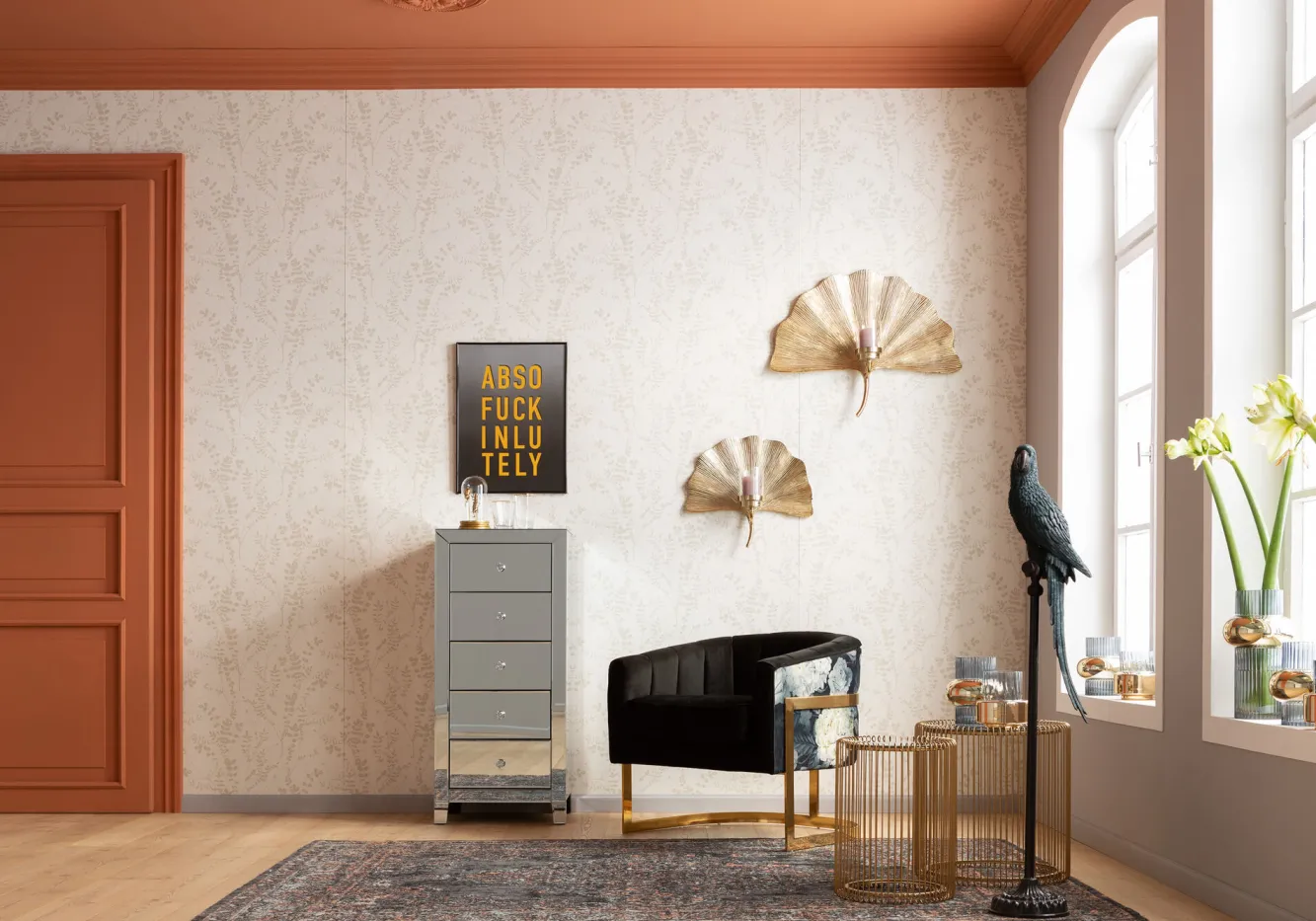 Clearance KARE Design Komoda lustrzana blat lustro srebrna z szufladami 49x41 cm - KARE