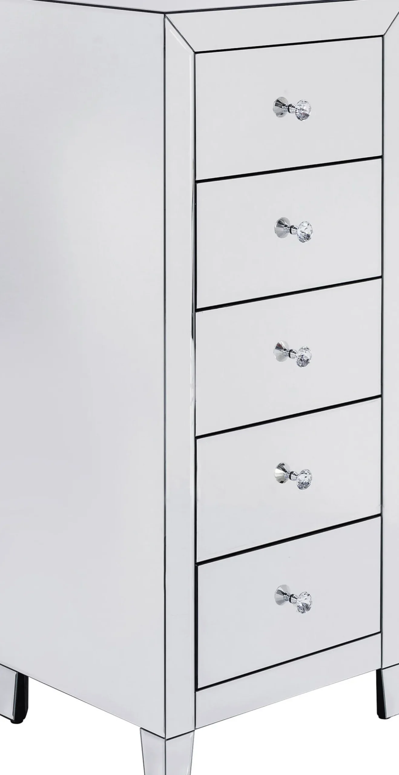 Clearance KARE Design Komoda lustrzana blat lustro srebrna z szufladami 49x41 cm - KARE