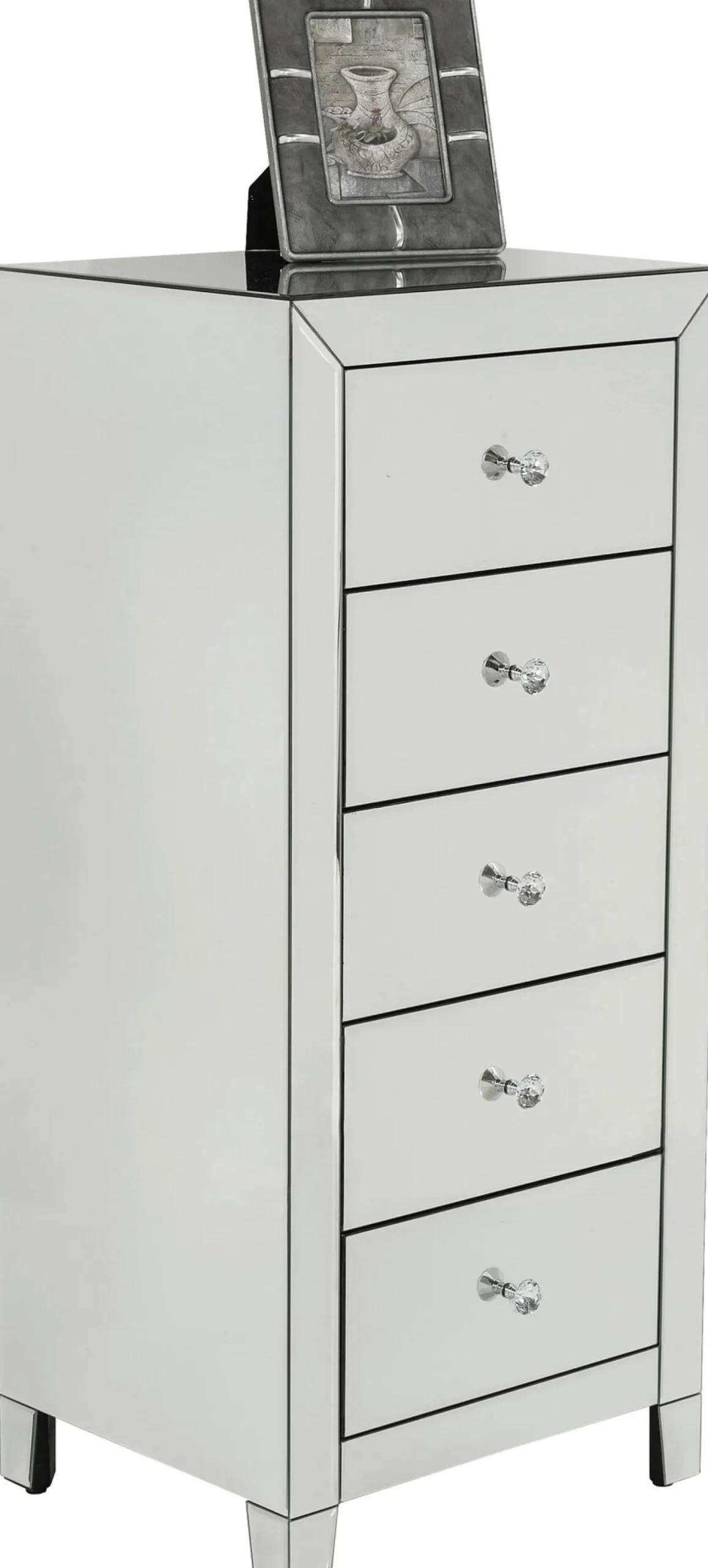 Clearance KARE Design Komoda lustrzana blat lustro srebrna z szufladami 49x41 cm - KARE