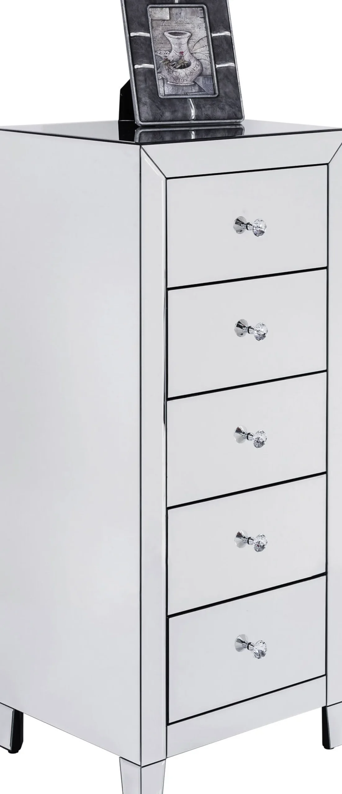 Clearance KARE Design Komoda lustrzana blat lustro srebrna z szufladami 49x41 cm - KARE