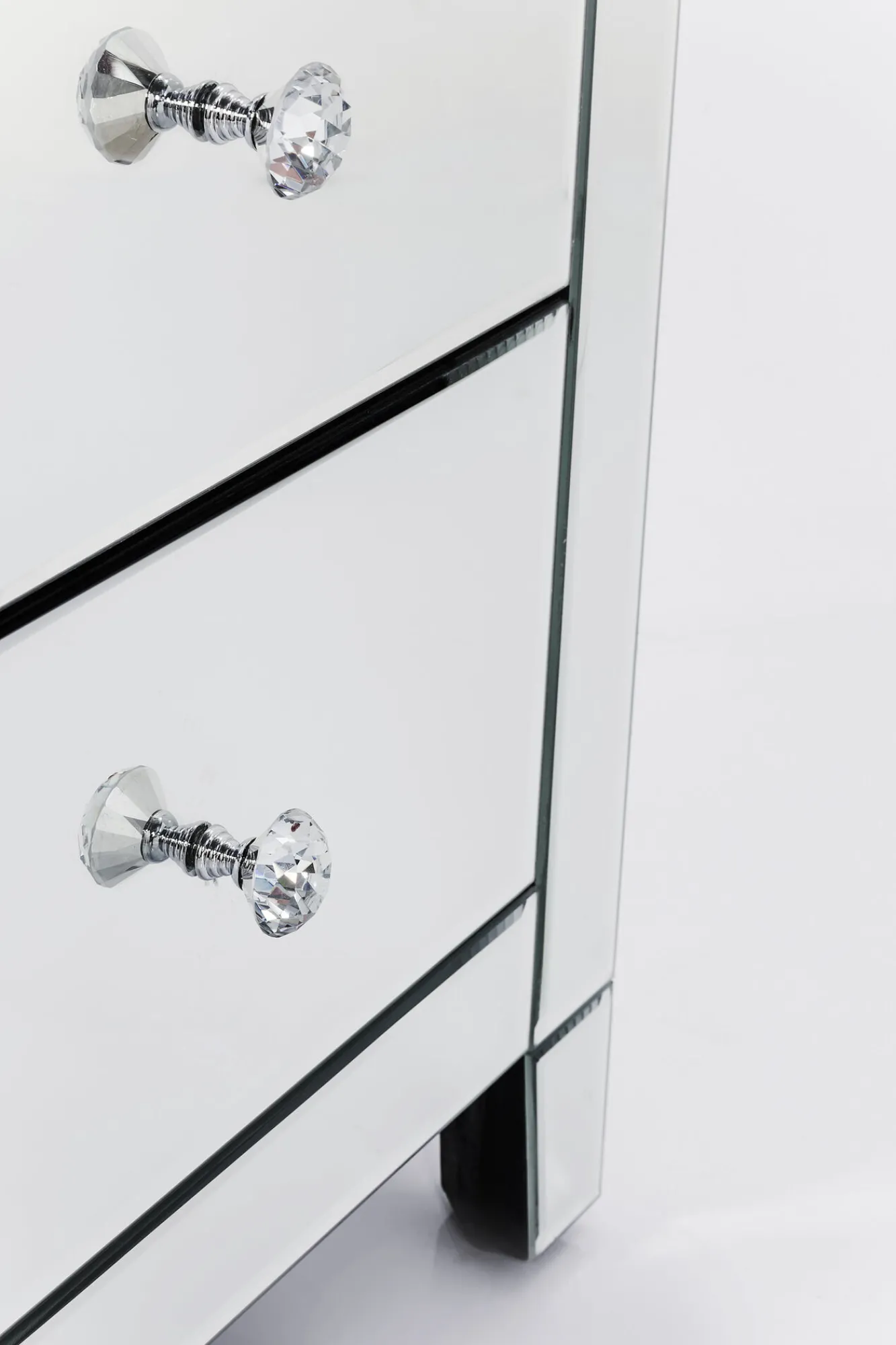 Clearance KARE Design Komoda lustrzana blat lustro srebrna z szufladami 49x41 cm - KARE