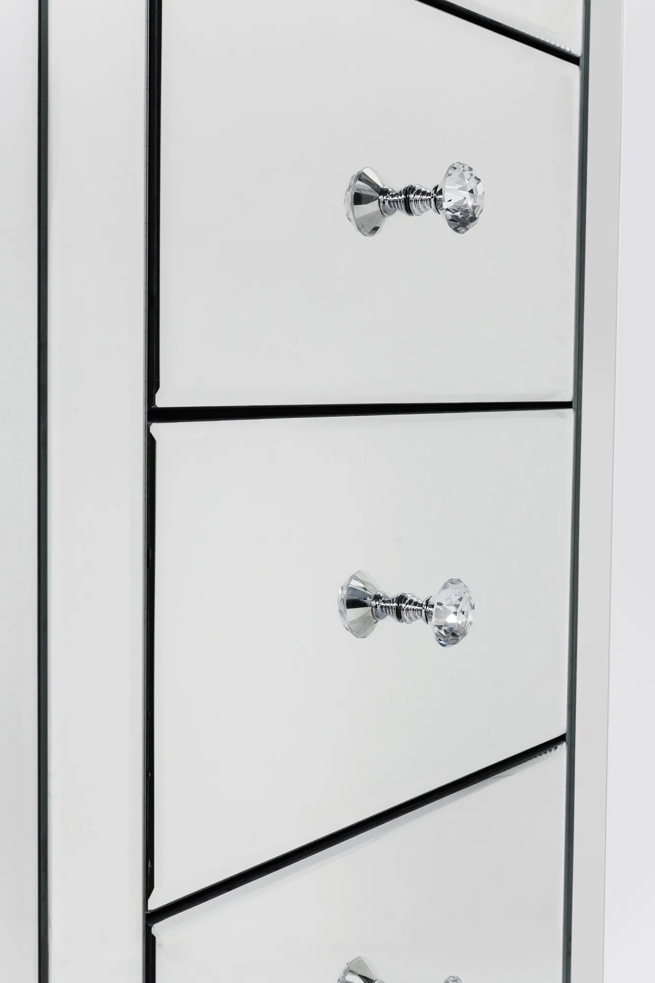 Clearance KARE Design Komoda lustrzana blat lustro srebrna z szufladami 49x41 cm - KARE