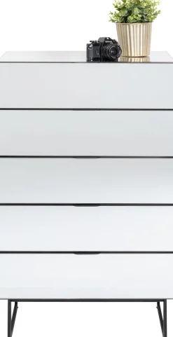 New KARE Design Komoda lustrzana z 5 szufladami nogi czarne 65x114 cm - KARE