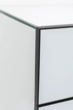 New KARE Design Komoda lustrzana z 5 szufladami nogi czarne 65x114 cm - KARE