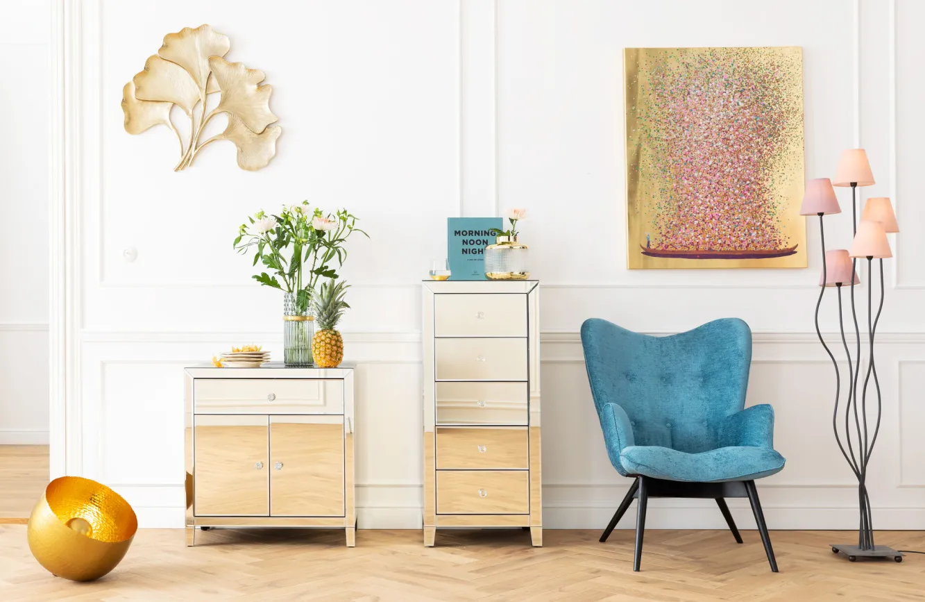 Best KARE Design Komoda Luxury Gold 5 49x110 cm szampańska - KARE