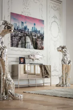 Best KARE Design Komoda Moonscape 156x80 cm srebrna - KARE