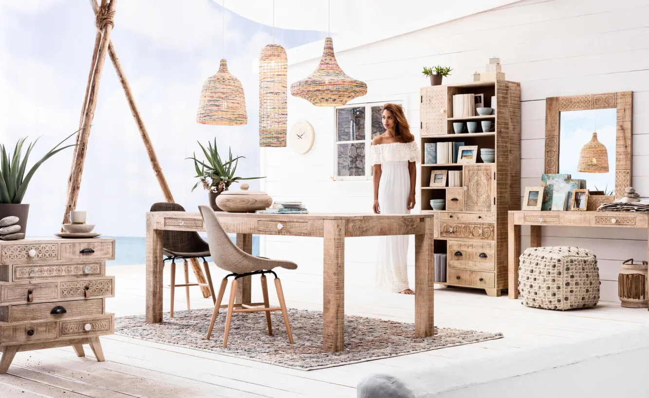 Fashion KARE Design Komoda Puro Butterfly 65x66 cm naturalna - KARE