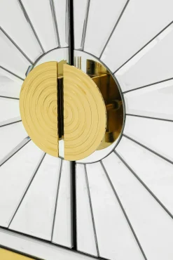 Sale KARE Design Komoda Queen 162x77 cm lustrzana - podstawa złota - KARE