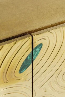 Sale KARE Design Komoda Saragossa 150x80 cm złota - zielony malachit - KARE