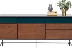 Clearance KARE Design Komoda Selina 160x75 cm ciemnoszara - front orzech - KARE