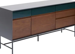 Clearance KARE Design Komoda Selina 160x75 cm ciemnoszara - front orzech - KARE