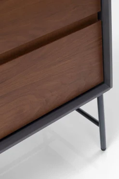 Clearance KARE Design Komoda Selina 160x75 cm ciemnoszara - front orzech - KARE